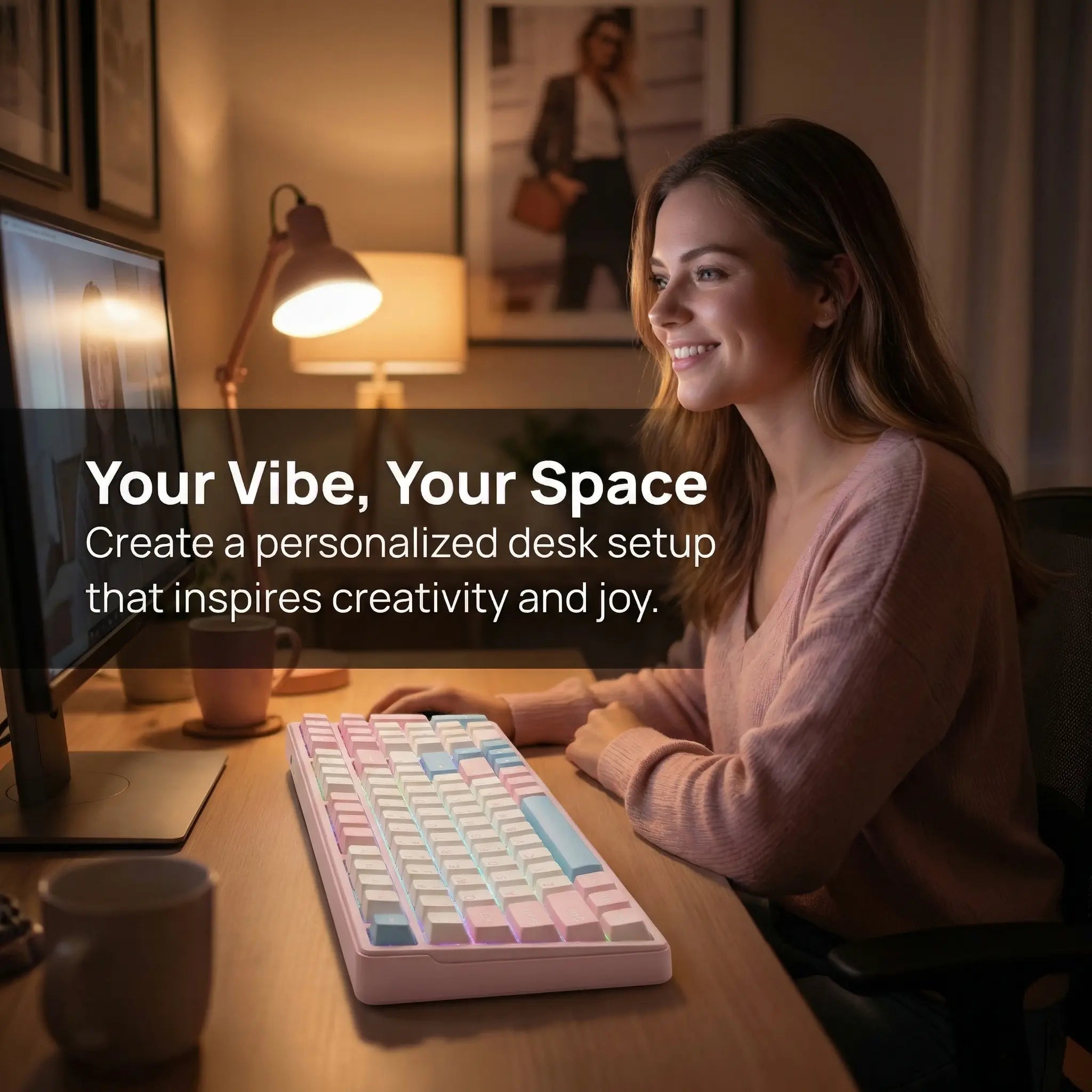 FURYCUBE K99 Pro Mechanical Keyboard - 2.4G Wireless, Bluetooth 5.0, USB Wired, Hot-Swappable ASMR Switches, Gasket Structure, RGB Lighting for Work and Gaming