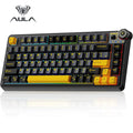 Aula F75 Hot Swappable Custom Mechanical Gaming Keyboard - Tri-Mode BT5.0/2.4GHz/USB-C with RGB Backlit PBT Keycaps and Functional Knob for Windows and Mac - Ideal Gift for Gamers