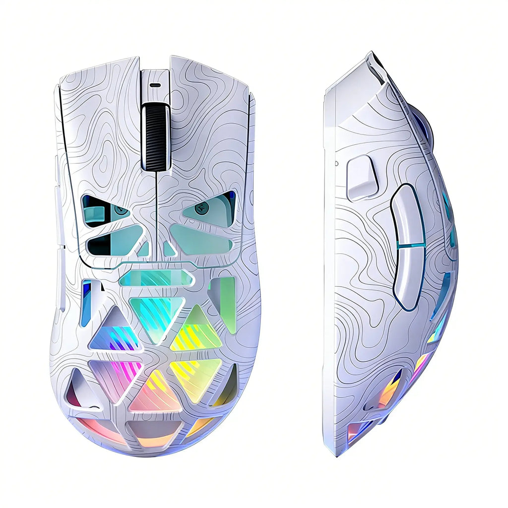 Aula SC620 Lightweight Tri-Mode Gaming Mouse with PAW3311 Optical Sensor, Adjustable DPI 800–12000, Hollow RGB Rechargeable Design, Programmable Macros for Gaming and Office Use