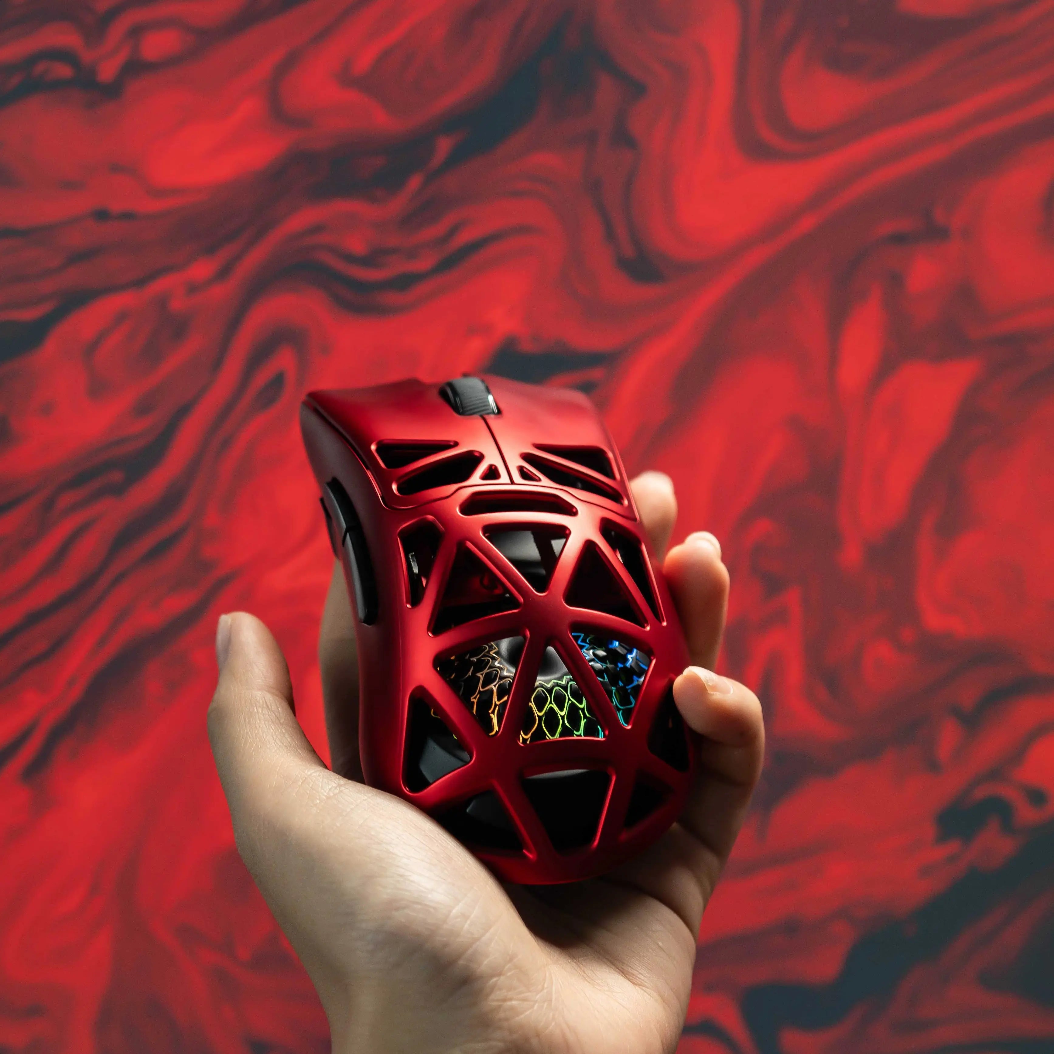FURYCUBE G13S Wireless Gaming Mouse with PAW3311 Sensor, Dual-Battery System, Lightweight 55G Design, Tri-Mode Connectivity, Extended Battery Life, Customizable Knob Function, and Macro Key Settings for Work and Gaming.